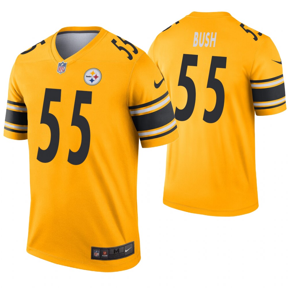 Youth Pittsburgh Steelers 55 Bush yellow Nike Vapor Untouchable Limited NFL Jersey